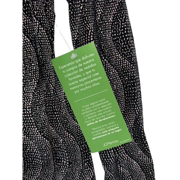 Onyx Nite Womens Beaded Long Sleeve Tank & Jacket Small Black & Pink Silver Glit - Picture 6 of 14